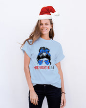 Load image into Gallery viewer, Firefighter Make You Life Safe Lady With Blue Ribbonhead Gift For Women Guys Tee