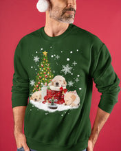 Load image into Gallery viewer, Funny Golden Retrievers Sleep In Red Boots Gift For Dog Lovers Sweatshirt