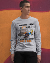 Load image into Gallery viewer, A Man Loves Beer And Dachshund Gift For Dog Lovers Unisex Long Sleeve