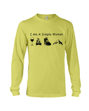 Load image into Gallery viewer, Simple Woman Loves Wine Camping Shoes And Climbing Unisex Long Sleeve