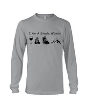 Load image into Gallery viewer, Simple Woman Loves Wine Camping Shoes And Climbing Unisex Long Sleeve