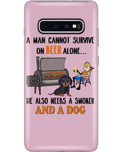 Load image into Gallery viewer, A Man Loves Beer And Dachshund Gift For Dog Lovers Phone case