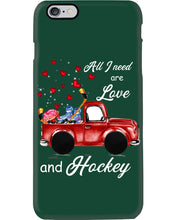 Load image into Gallery viewer, All I Need Are Love And Hockey Gift For Hockey Players Phone case