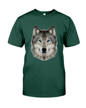 Load image into Gallery viewer, Wolf's Face Simple Unique Custom Design For Animal Lovers Guys Tee