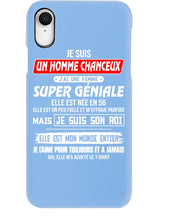 Load image into Gallery viewer, Je Suis Un Homme Chanceux J'ai Line Femme Custom Design Je Suis Son Roi Phone case