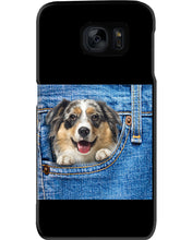Load image into Gallery viewer, Australian Shepherd In Denim Pocket Gift For Dog Lovers Phone case