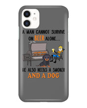 Load image into Gallery viewer, A Man Loves Beer And Dachshund Gift For Dog Lovers Phone case