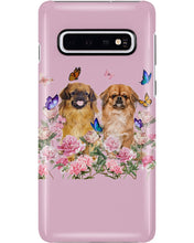 Load image into Gallery viewer, Pekingese With Peonies Gift For Dog Lovers Phone case