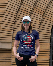 Load image into Gallery viewer, Good Girl Loves Her Mama Loves Jesus and America Too Design Ladies Tee
