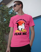 Load image into Gallery viewer, I Am The Night Fear Me Ghost Cat Gift For Cat Lovers Guys Tee