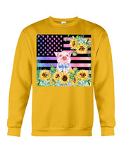 Load image into Gallery viewer, Pig America Flag Sunflower Special Custom Design Sweatshirt