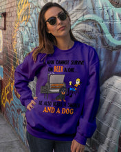 Load image into Gallery viewer, A Man Loves Beer And Dachshund Gift For Dog Lovers Sweatshirt