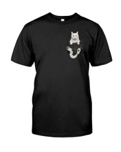 Load image into Gallery viewer, Cat In Your Front Pocket Great Gift For Cat Lovers Guys Tee