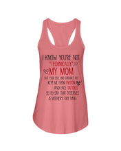 Load image into Gallery viewer, I Know You're Not Technically My Mom But Your Love Keep Me From Prison Ladies Flowy Tank