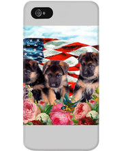 Load image into Gallery viewer, American Flag Sky Flower German Shepherd Gift For Dog Lovers Phone case