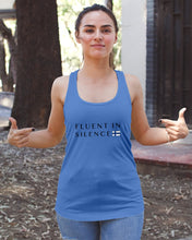 Load image into Gallery viewer, Fluent In Silence Custom Design For Personalized Nation Gift Ladies Flowy Tank