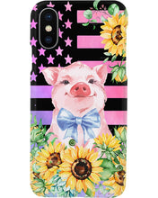 Load image into Gallery viewer, Pig America Flag Sunflower Special Custom Design Phone case