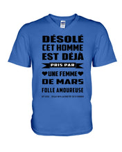 Load image into Gallery viewer, Désolé Cet Homme Est Déjà Pris Par Une Femme De Mars Birthday Gift Guys V-Neck