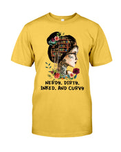 Load image into Gallery viewer, Nerdy Dirty Inked And Curvy Funny Gift For Friends Guys Tee