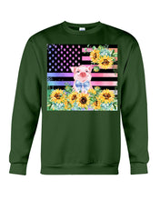 Load image into Gallery viewer, Pig America Flag Sunflower Special Custom Design Sweatshirt