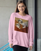 Load image into Gallery viewer, Three Cute Shih Tzu In Bag Gift For Dog Lovers Unisex Long Sleeve