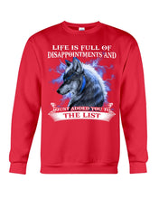 Load image into Gallery viewer, Life Is Full Of Disappointment And I Added You To The List Sweatshirt