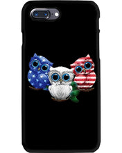 Load image into Gallery viewer, Lovely Phone Case Three Owl With US Flag Gift For Owl Lovers Phone case