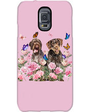 Load image into Gallery viewer, German Wirehaired Pointer With Peonies Gift For Dog Lovers Phone case