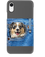 Load image into Gallery viewer, Australian Shepherd In Denim Pocket Gift For Dog Lovers Phone case