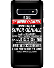 Load image into Gallery viewer, Je Suis Un Homme Chanceux J'ai Line Femme Custom Design Je Suis Son Roi Phone case