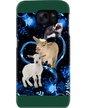 Load image into Gallery viewer, Lovely Phone Case Twinkling Blue Heart Gift For Goat Lovers Phone case