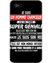 Load image into Gallery viewer, Je Suis Un Homme Chanceux J'ai Line Femme Custom Design Je Suis Son Roi Phone case