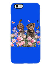 Load image into Gallery viewer, German Wirehaired Pointer With Peonies Gift For Dog Lovers Phone case