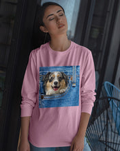 Load image into Gallery viewer, Australian Shepherd In Denim Pocket Gift For Dog Lovers Unisex Long Sleeve
