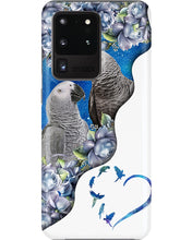 Load image into Gallery viewer, Magical Gray Couple African Parrot Gift For Bird Lovers Phone case