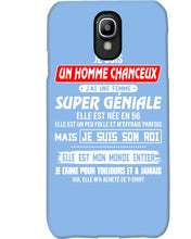 Load image into Gallery viewer, Je Suis Un Homme Chanceux J'ai Line Femme Custom Design Je Suis Son Roi Phone case