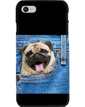 Load image into Gallery viewer, baby Pug In Denim Pocket Gift For Dog Lovers Phone case