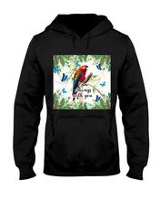 Load image into Gallery viewer, Scarlet Macaw With Butterflies I Am Always With You Gift For Lover Hoodie