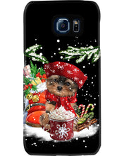 Load image into Gallery viewer, Yorkshire Terrier Loves Drinking Hot Latte Gift For Dog Lovers Phone case