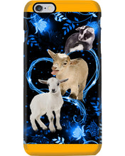 Load image into Gallery viewer, Lovely Phone Case Twinkling Blue Heart Gift For Goat Lovers Phone case