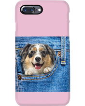 Load image into Gallery viewer, Australian Shepherd In Denim Pocket Gift For Dog Lovers Phone case