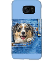 Load image into Gallery viewer, Australian Shepherd In Denim Pocket Gift For Dog Lovers Phone case