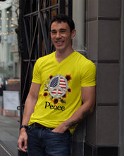 Load image into Gallery viewer, Peace Sign Sunflower Birthday Gift For Girls Guys V-Neck