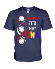 Load image into Gallery viewer, Baseball Be My DNA Gift For Sport Lovers Guys V-Neck