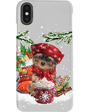 Load image into Gallery viewer, Yorkshire Terrier Loves Drinking Hot Latte Gift For Dog Lovers Phone case