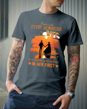 Load image into Gallery viewer, Behind Every Gorgeous Wife Is A Husband Who Believes In Her First Trending Guys Tee