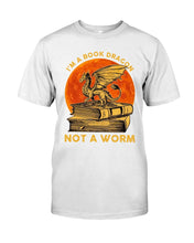 Load image into Gallery viewer, I'm A Book Dragon Not A Worm Gift For Dragon Lovers Guys Tee