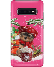 Load image into Gallery viewer, Yorkshire Terrier Loves Drinking Hot Latte Gift For Dog Lovers Phone case