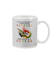Load image into Gallery viewer, Never Underestimate A 60 Year Old Man Can Play A Guitar Mug