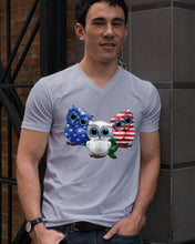 Load image into Gallery viewer, Lovely Phone Case Three Owl With US Flag Gift For Owl Lovers Guys V-Neck